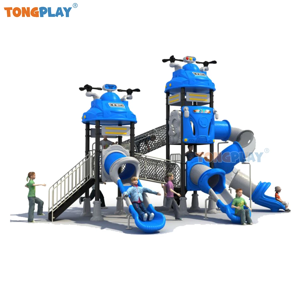 Children Outdoor Large Playground Multi-color Playhouse outdoor Playground With Plastic Slides