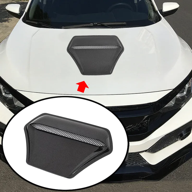 Universal TYP R Stil Auto Haube Scoop Lufteinlass Vent Abdeckung Für Honda Civic Audi TT Mk2 Ford Mustang Focus Golf 4 5 6 7 8