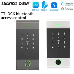 RFID Metal Access Control Keypad Fingerprint Waterproof Electric Lock System TTLock App Remote Control Gateway Work With Alexa