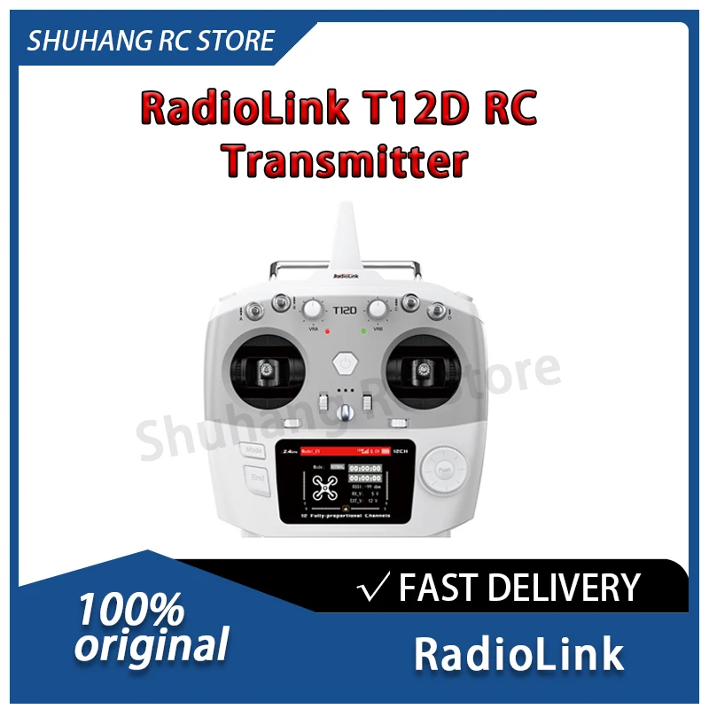 

RadioLink T12D RC Transmitter Multilanguage 12CH Multiple Receivers for Fixed-wing Aircraft Racing Drones Racing Boats