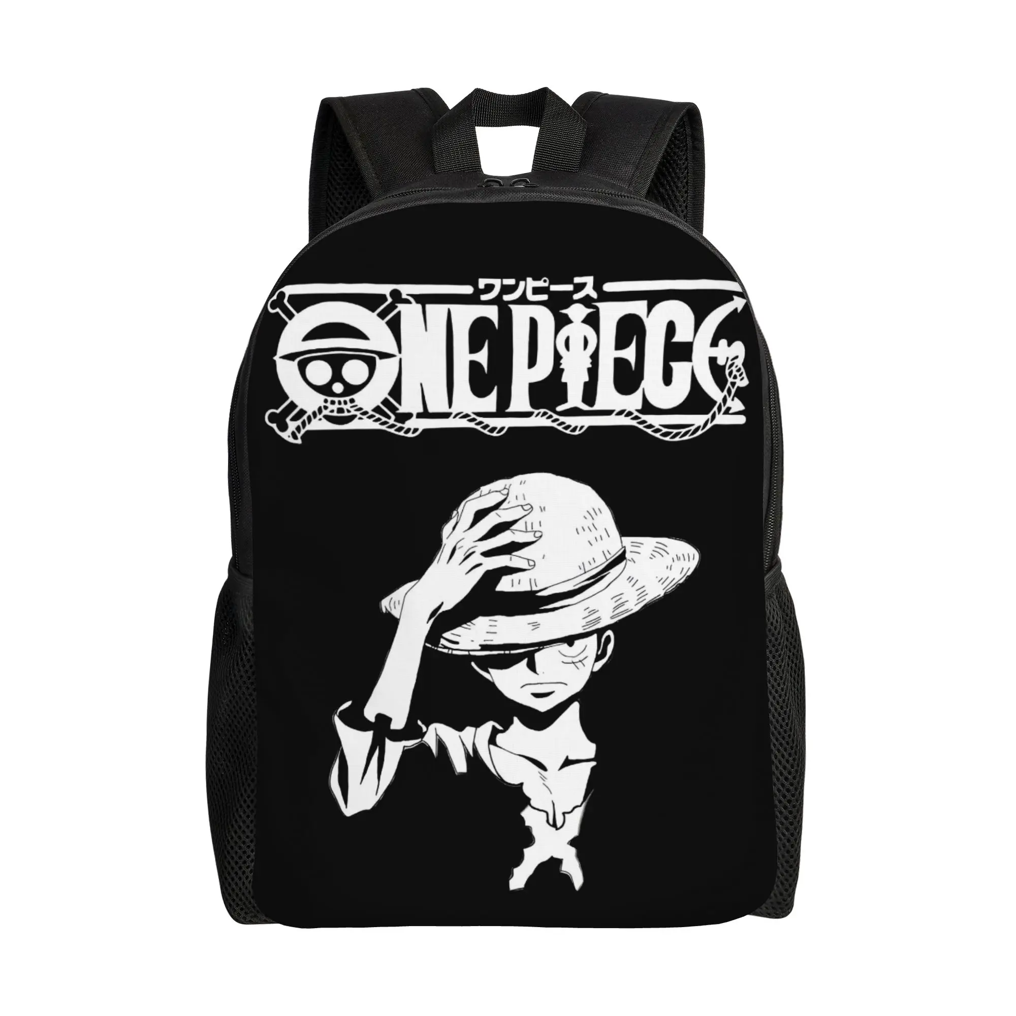 Mochilas One Piece para Hombre y Mujer, Resistentes al Agua, para la Escuela, Universidad, con Estampado de Luffy, Bolsa para Libros
