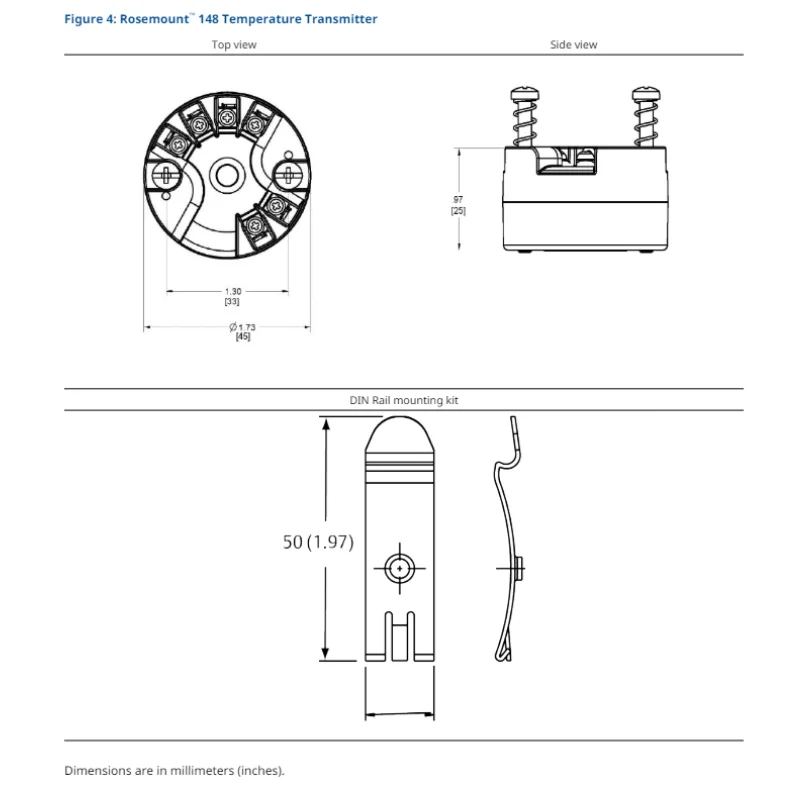 Original Rosemount Industrial High Temperature Sensor 214CThermocouple and 148 Transmitter