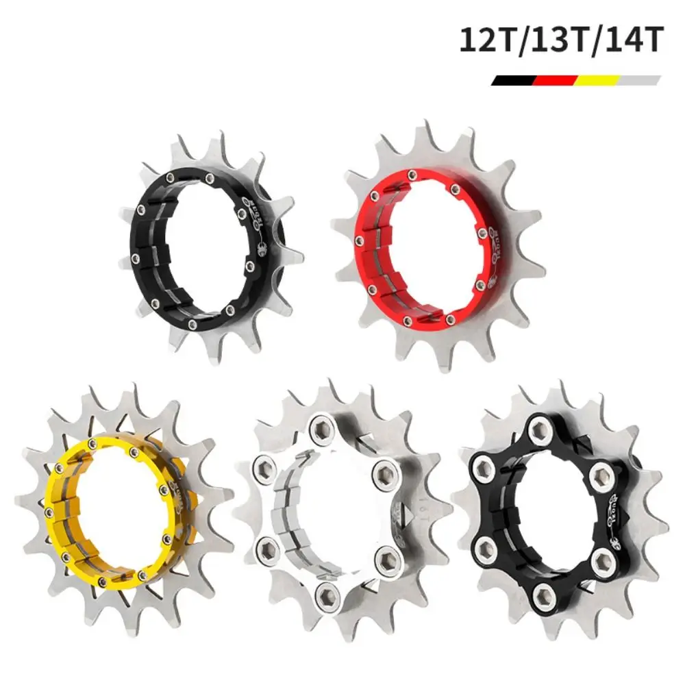 

Aluminum Alloy+Stainless Steel Single Speed Conversion Kit 12T 13T 14T Black Red Gold Silver MTB Freewheel Bike Sprocket