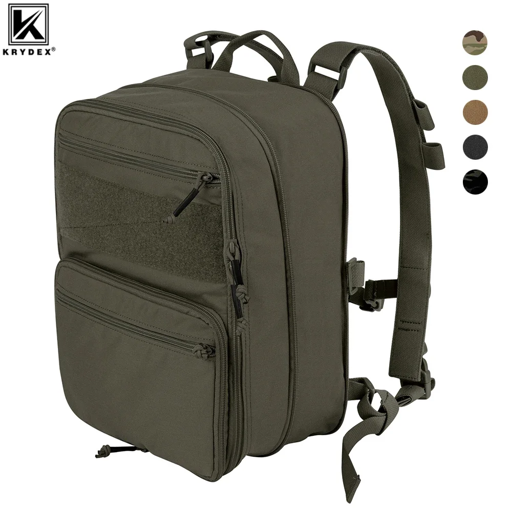 KRYDEX 500D Tactical Flatpack D3 Backpack 23L Expandable Assaulter Pack Bag Hydration Carrier Travel Hunting Hiking Bags