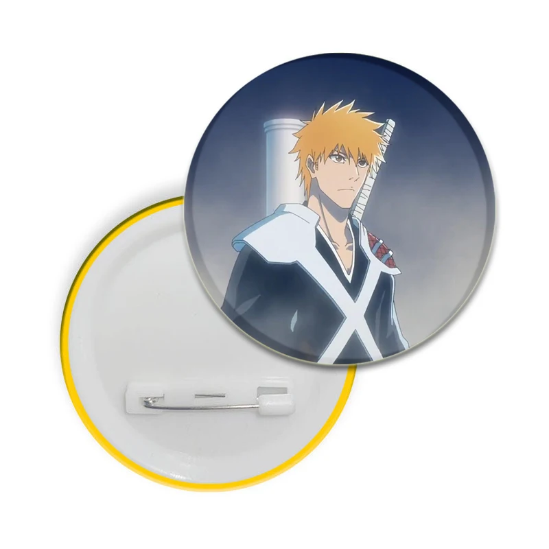 32/44/58mm Anime Bleach Thousand-Year Blood War - The Conflict Badge Button Pin Snap-on Brooch for Backpack Clothes Decoration