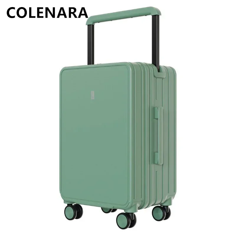 COLENARA 20 "24" 26 "28 Polegada bagagem de cabine caixa de embarque de carregamento USB ABS + PC grande capacidade carrinho de negócios mala unissex