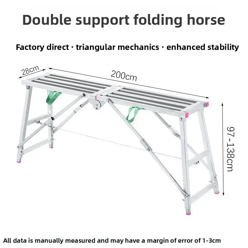 Stable Folding stool lifting thickened decoration footstool single double support indoor putty scaffolding ladder