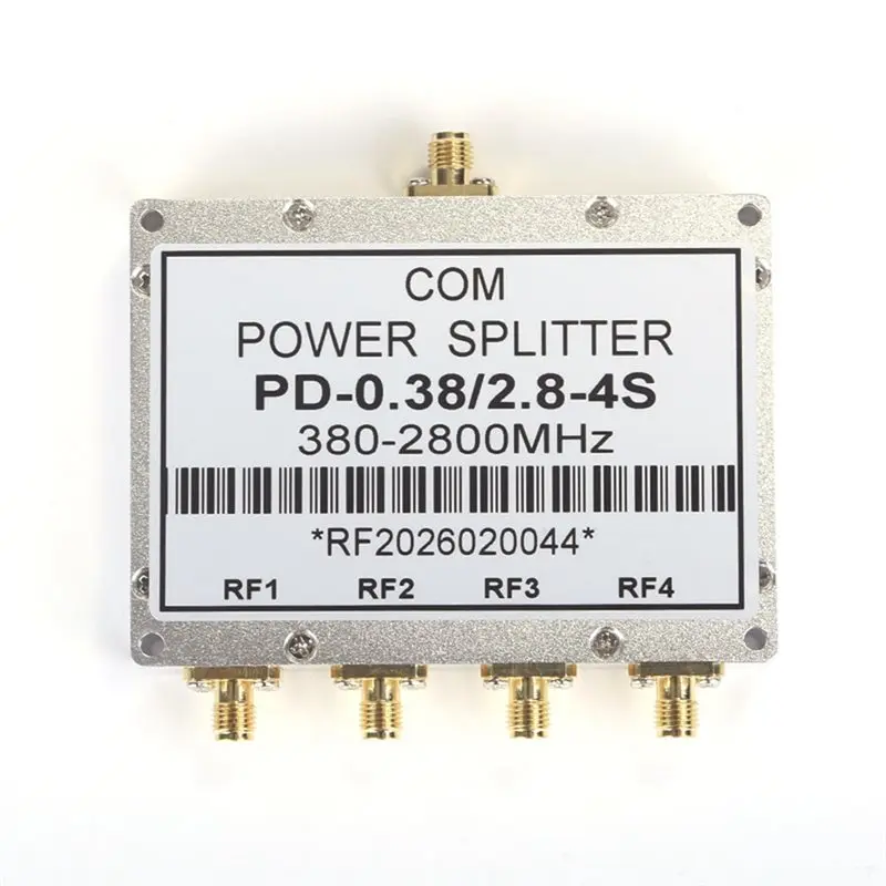 Reliable-RF Microstrip Power Splitter 1 To 4 SMA Combiner 380-2800Mhz For CDMA LTE 2.4 Ghz For Wi-Fi L-Band,RF Microstrip Power