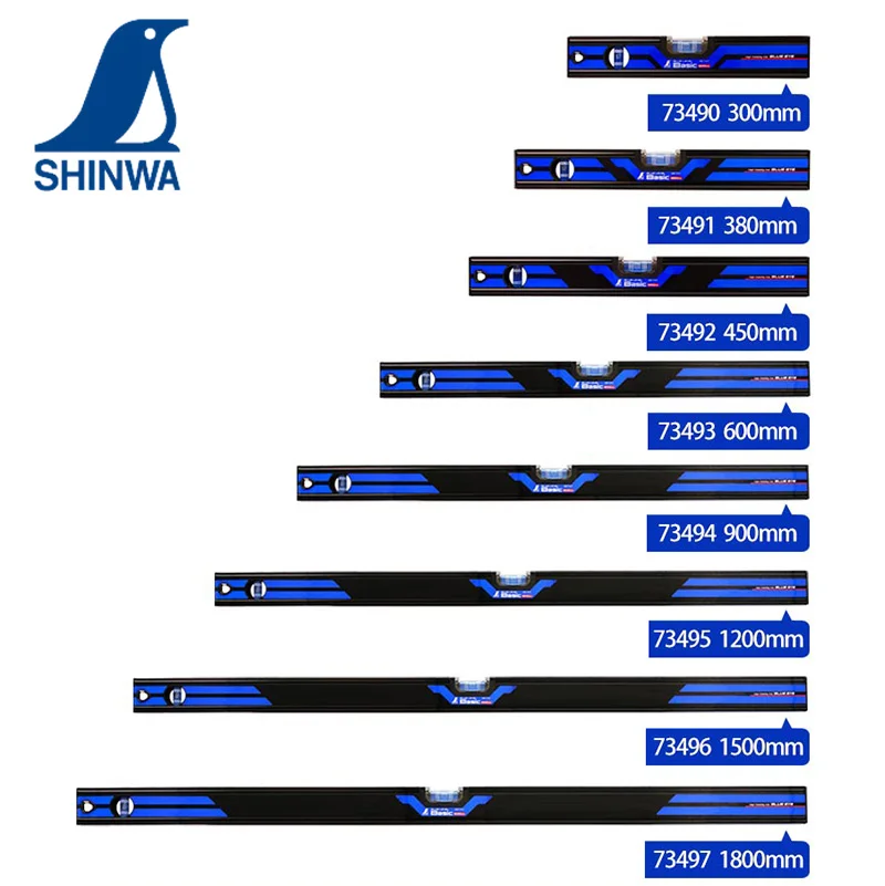 Shinwa-high Precision Espírito Nível Azul Alumínio Magnético Régua Ângulo Espírito Nível Bolha Melhoria Home 73490