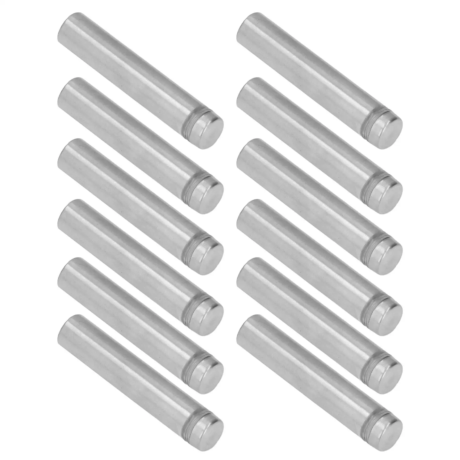 12x60mm Edelstahl-Abstands schraube mit Wanda nkern für die Montage des Schilder halters-12er-Pack