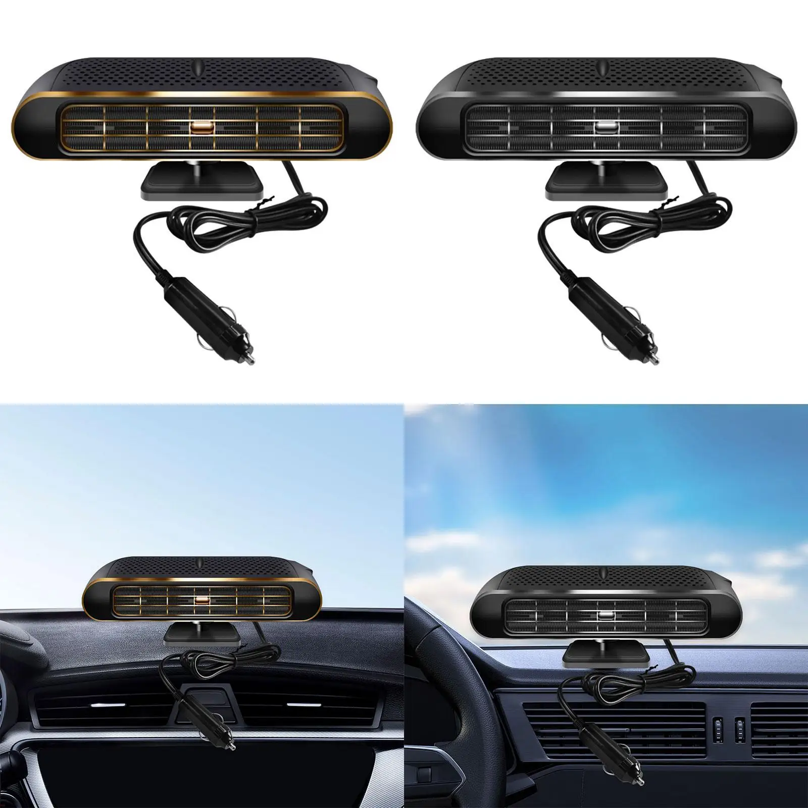

Demister Defrost Defogger Car Heater Sturdy ABS Fast Heating Windshield Equipment for Vehicle Winter