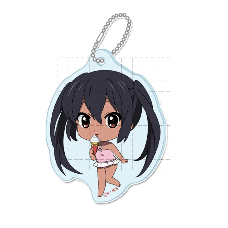 Anime mio akiyama kotobuki tsumugi nakano azusa yui hirasawa tainaka ritsu acrílico suporte figura boneca chaveiro cosplay brinquedo presente