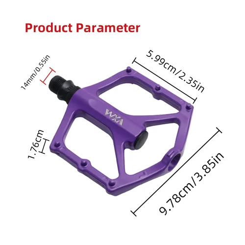 Imagen 2 del producto Pedales de bicicleta ultraligeros 2DU, accesorios de piezas de bicicleta de plataforma plana para ciclismo de carretera bmx Mtb