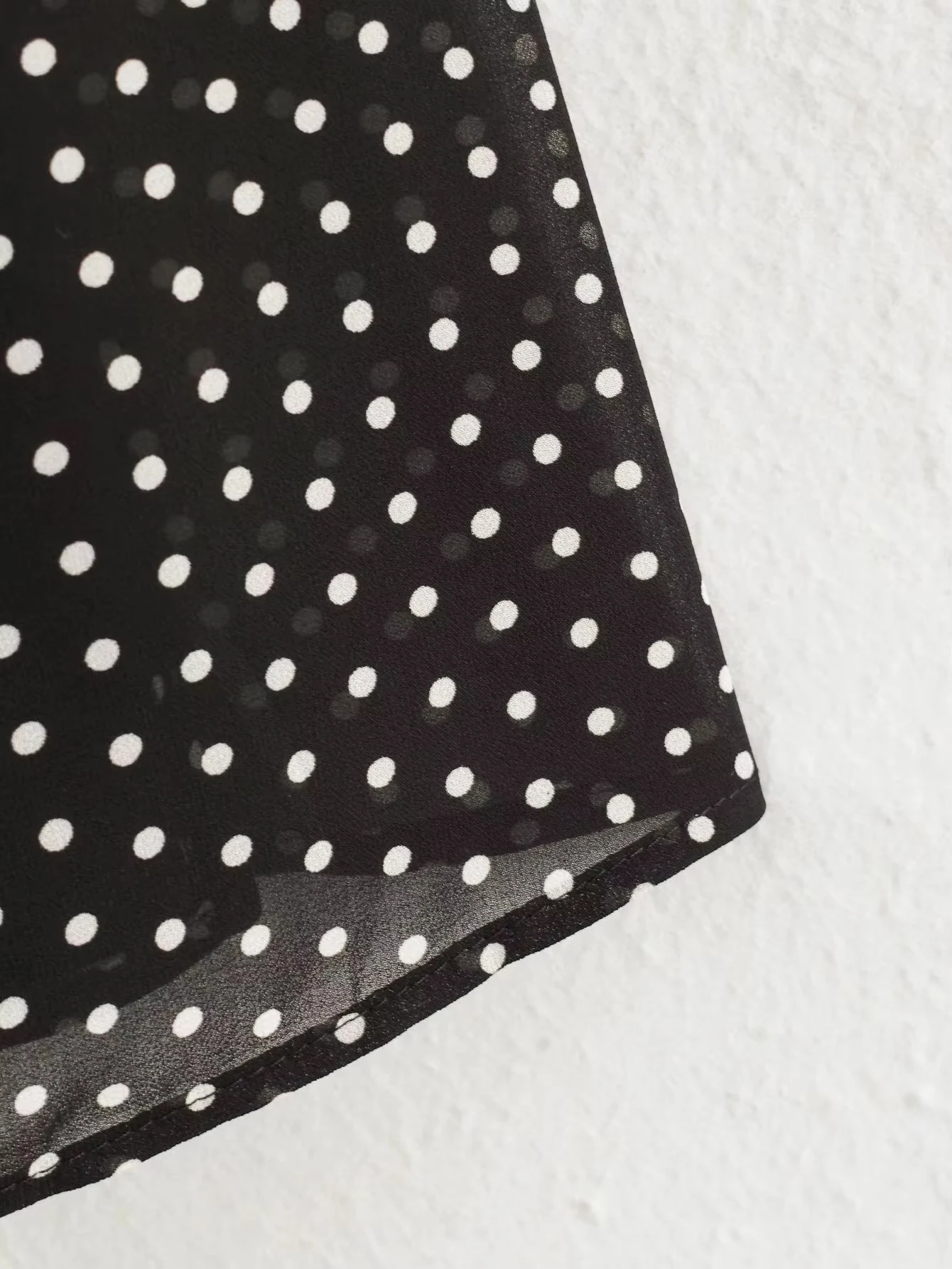 HH Damen Eleganter Polka-Dot-Print Rockanzug Langarm-Oberteil mit Schleife und Schnürung Schicker Plissierter Langer Rock 2026 Mode Streetwear – Detail 19