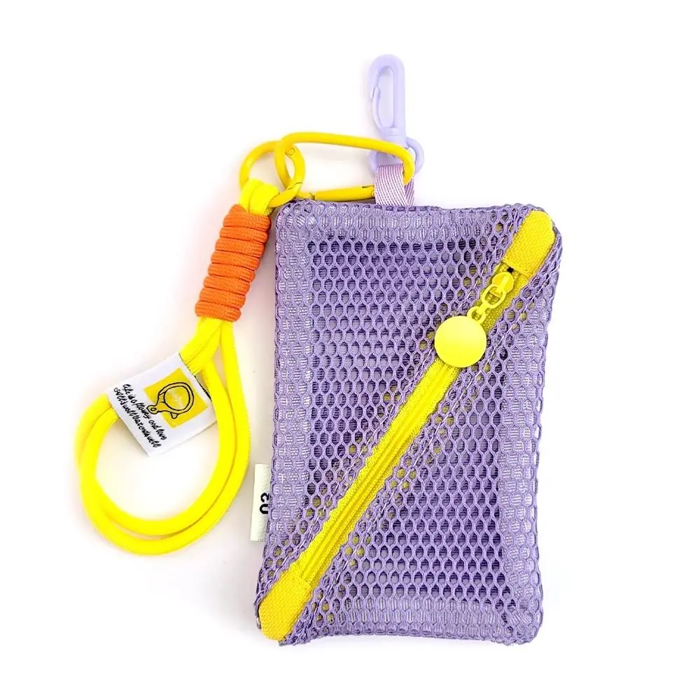 Portable Mesh Cosmetic Bag Dopamine Color Storage Makeup Case Women Mesh Toiletry Storage Pouch Organizer