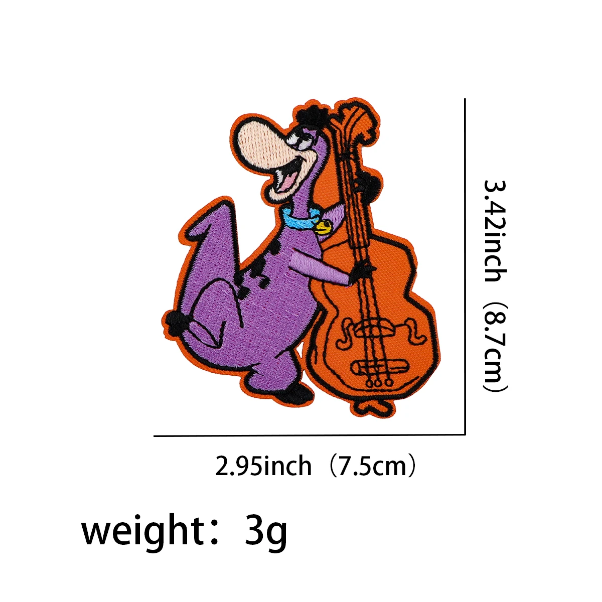 Cartoon Joyful Guitar Embroidery Patch Iron On Patches on Clothing Backpack Cute Patches for Jackets DIY Sew Patch Stickers