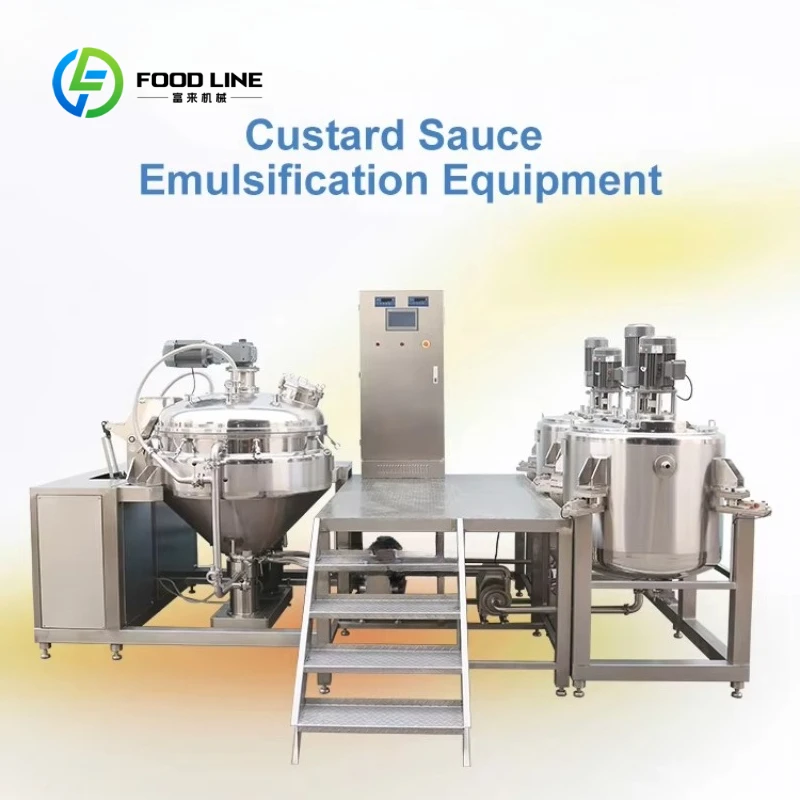 Customized Industrial Ice Cream Cosmetic Sauce Powder Emulsifier Homogenizer Mixing Vacuum Emulsifying Mixer Machine