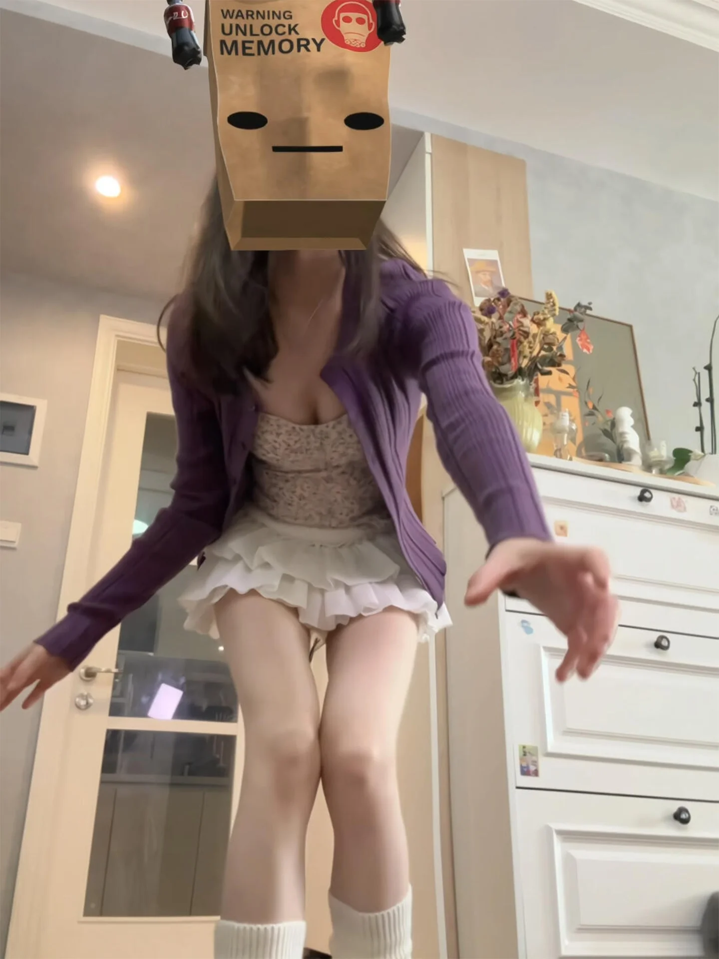 

Spring 2026 Women's Floral Knitted Open Cardigan And Tank Top Two-Piece Set Purple Color Sweet Sle Daily Wear Faionable