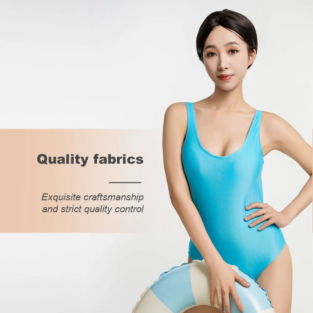 2024 New Women Summer One Piece Sexy Swimwear Backless Bodysuit Swimsuit Solid Color Female Bikini Bathing Suit Surf Beachwear