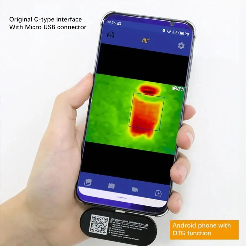 HTI & USB Infrared Thermal Imager HT-101/102/203/301 IR THermal Imaging Camera Device for Android Type C Mobile Phone