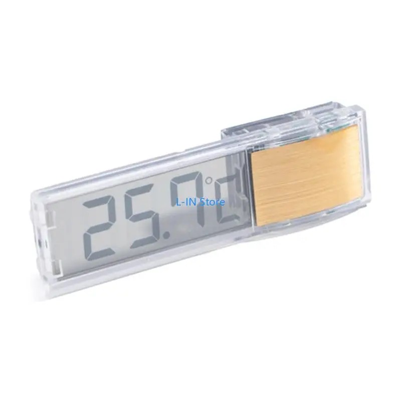 ميزان حرارة رقمي لحوض السمك، شاشة LCD مثبتة لمستشعر درجة حرارة الخزان، قراءة دقيقة لمرابيات الحيوانات ذات الحجم النحيف #3