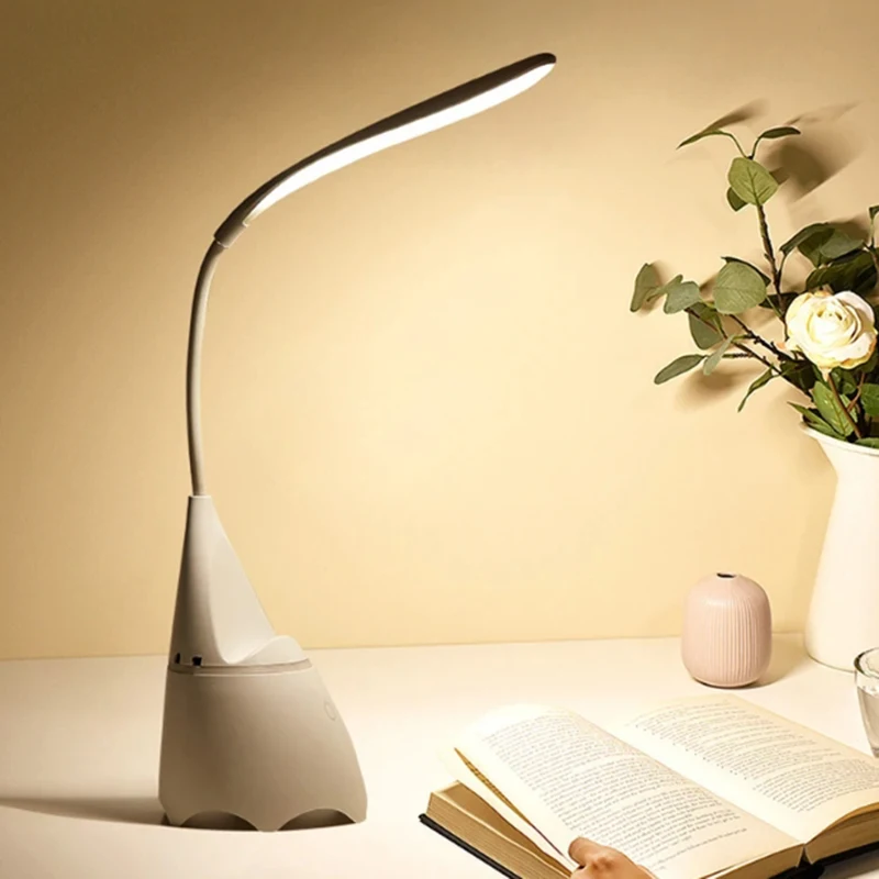 Lampe de table LED multifonction Bluetooth pour la décoration intérieure, la lecture dans le foyer, la protection des yeux, la lumière de table, la lampe de bureau de charge des étudiants modernes