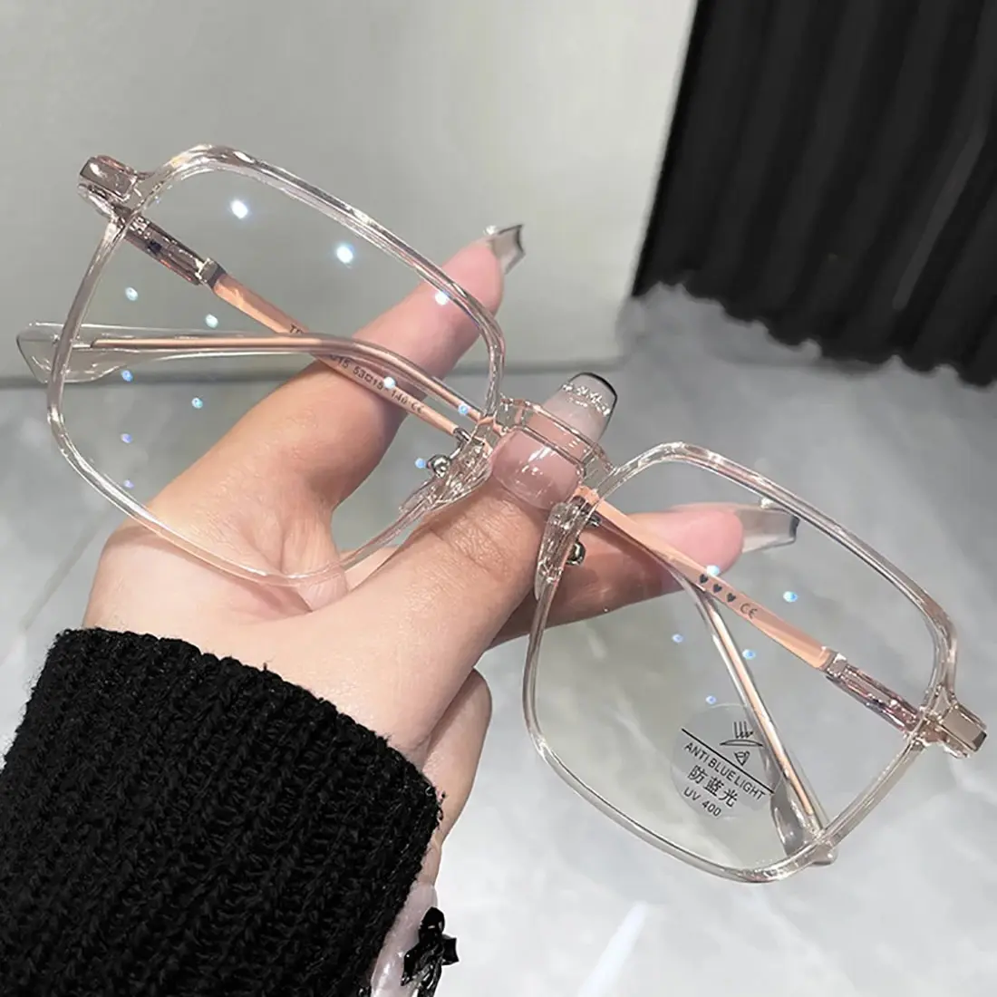 

Anti Radiation Glasses Metal Eyeglass Eyeglasses for Woman Men Anti Blue Light Eyewear