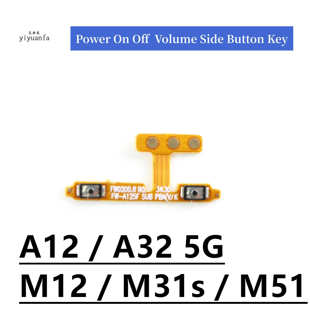 Cable flexible con botón de volumen para Samsung Galaxy M51, A12, A32, 5G, M31s, M12, A125, A326