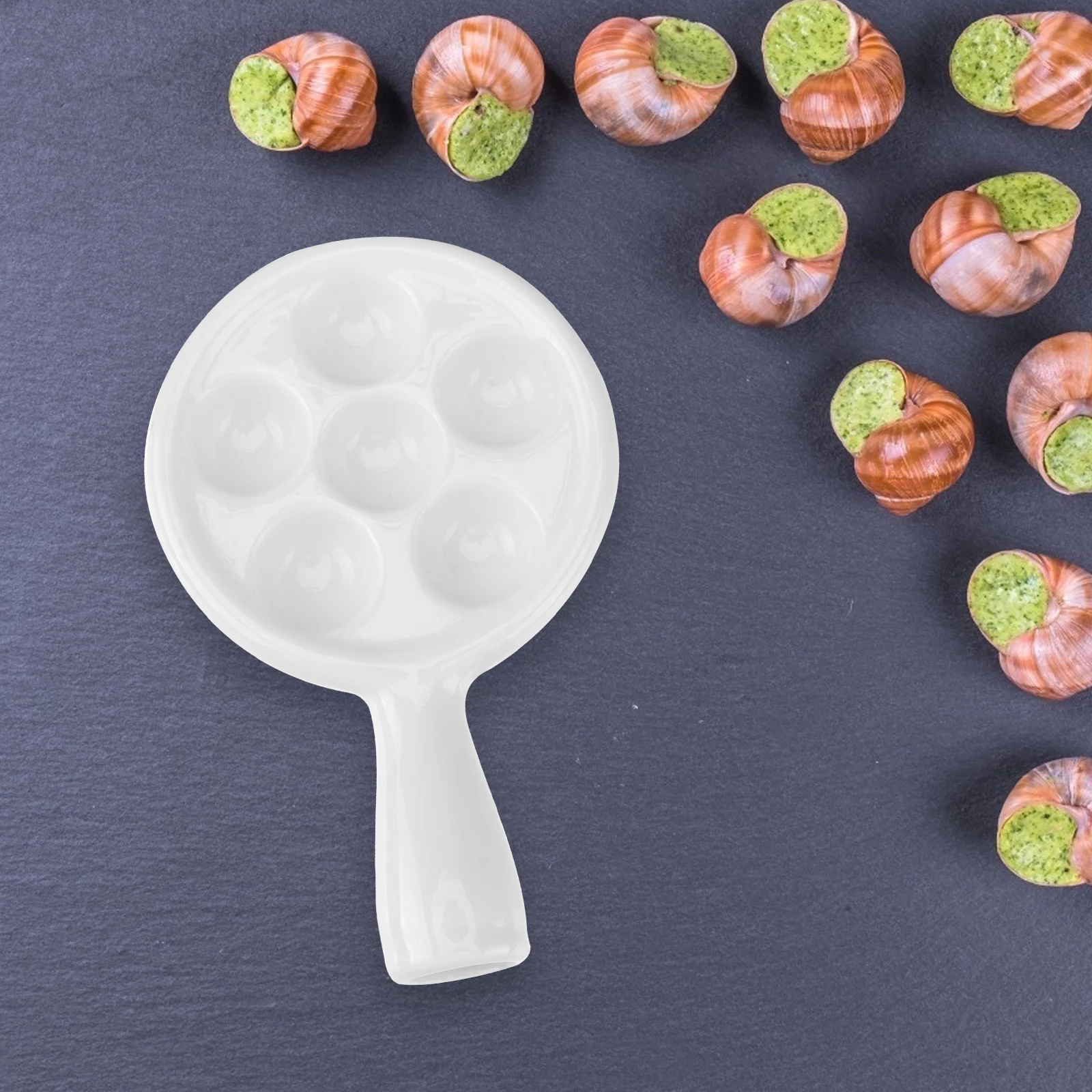 

Heat Resistant Ceramic Snail Baking Plate Anti Slip Design Dishwasher Safe Practical for Home and Restaurant Use Kitchen