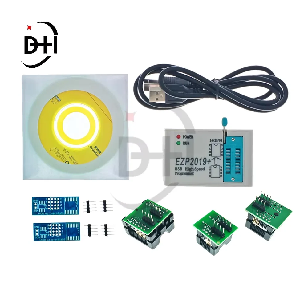 EZP2019 High-speed USB SPI Programmer EZP 2019 Support24 25 93 EEPROM 25 Flash BIOS Chip full set with 12 Adapters