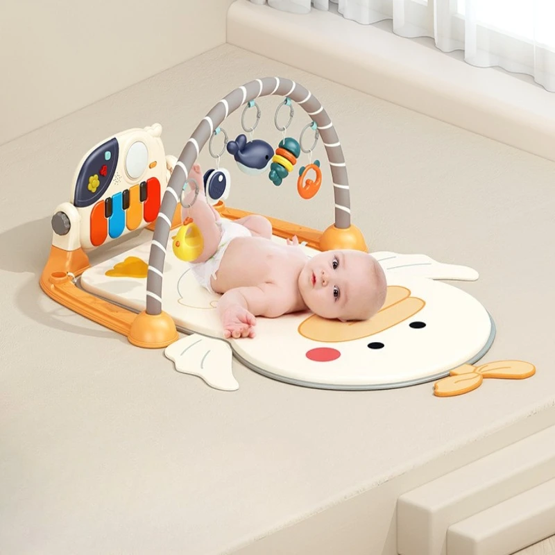 

Детский тренажерный зал с музыкальным игровым ковриком, игрушка для фортепиано и погремушками — образовательные развлечения для новорожденных до 2-летних младенцев