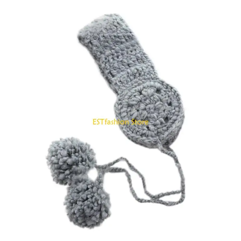 y5gc-knit-earmuffs-for-women-knit-earflap-ear-muff-with-pompoms-crochet-ear-warmer-headband-winter-warm-earmuffs-ear-cover