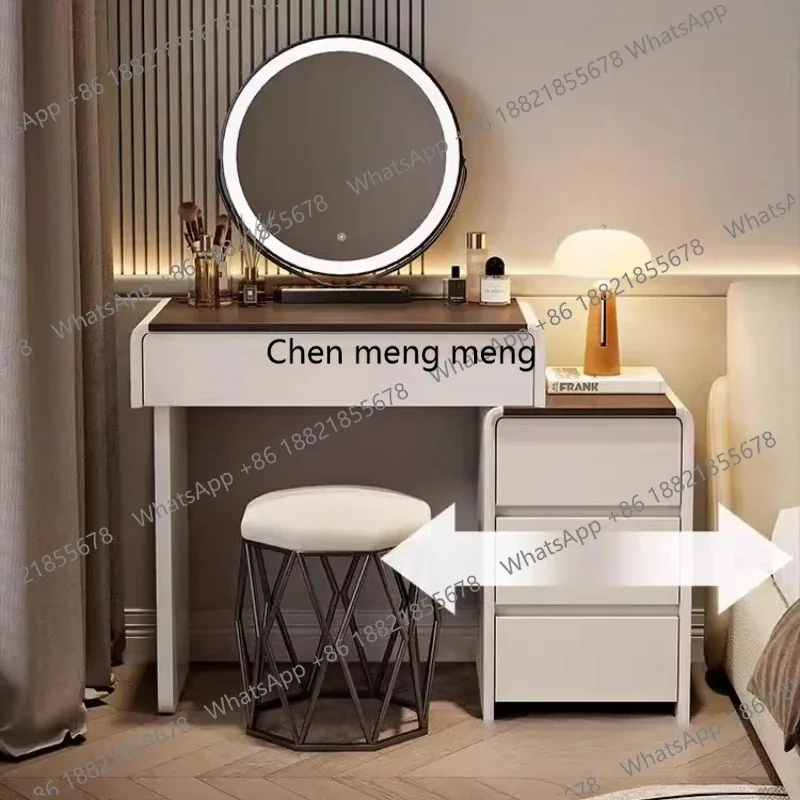 

E136 Nordic Brown Dressing Tables Makeup Storage Design Modern Dressing Table Multifunctional Mirror Schminktische Home Furnitur