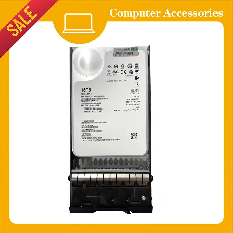 

R3U72A For HPE MSA2060 M2 16T SAS 12G Hard Drive P21581 P2136-004