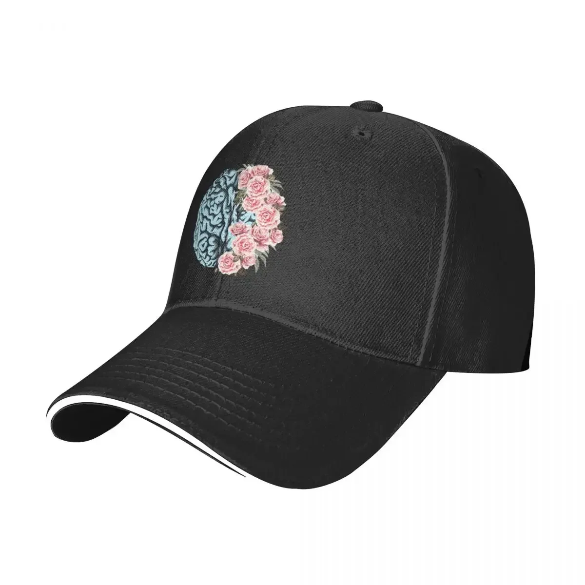 

Blue Brain and pink roses, Positivity, Health, Mental, Depression, Anxiety, Mental Iliness, Matters Awareness, Ment Baseball Cap