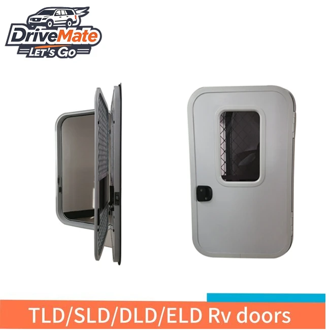 

Aluminum Alloy Frame Aluminum Mesh Single Point Lock Teardrop Camper Trailer Door for caravan Custom sizes