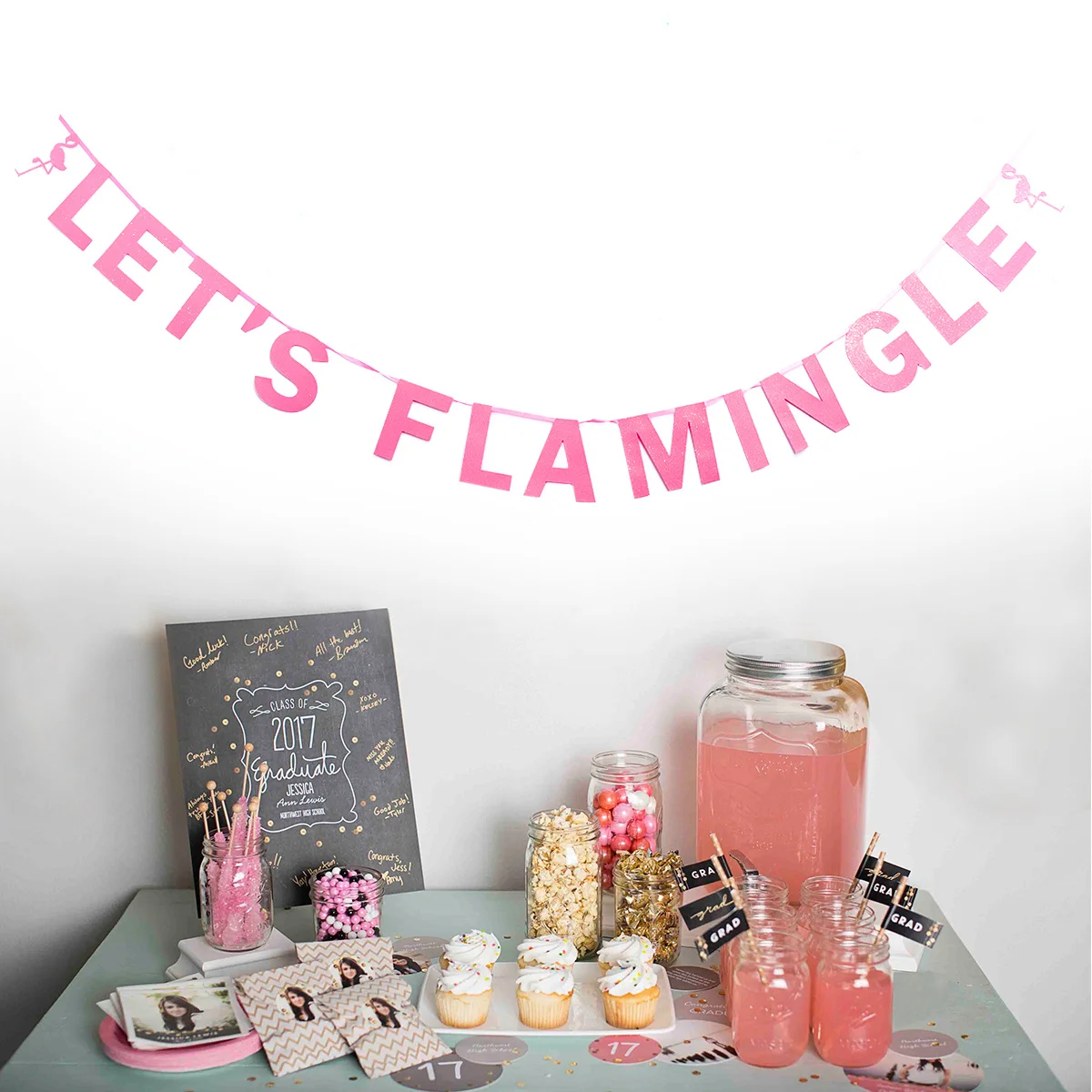 

3m Flamingo Letter Banner Hawaii Glitter Paper Garland Flamingo Theme Party Decoration Summer Party Hawaii Letter Banner