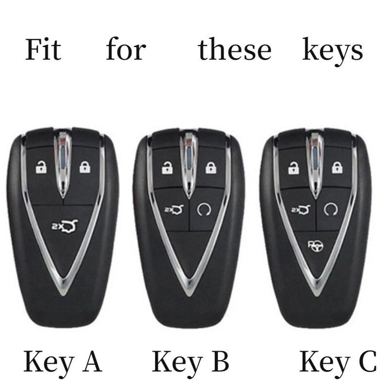 Zinc Alloy+Leather Car Key Cover Shell for Changan Unit-k Unit-t Unit -V Key CS55PLUS Protective Case Accessories Keychain