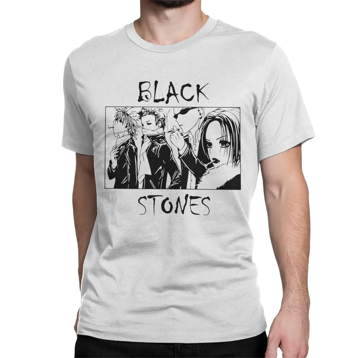 Men Women Black Stones Nana Mangaanime T Shirt Osaki Anime Kawaii Cartoon 100% Cotton Clothes Vintage Tee Shirt Gift T-Shirts