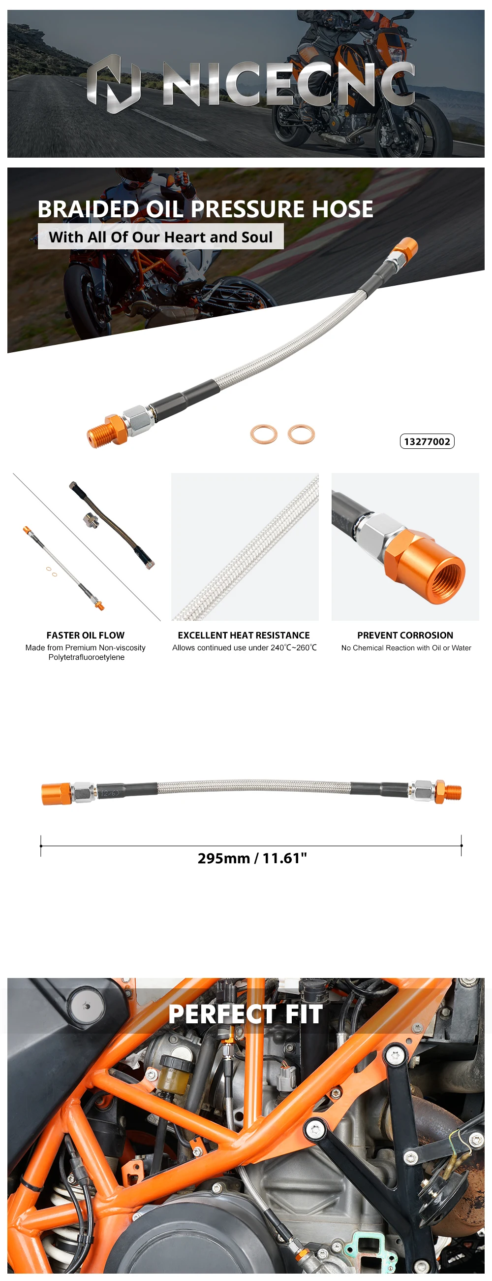 (EU-Lager) Motorölfilter-Deckel Öl-Druckschlauch für KTM 690 Enduro R 690 SMC R 2012-2023 Husqvarna 701 Enduro – Detail 12
