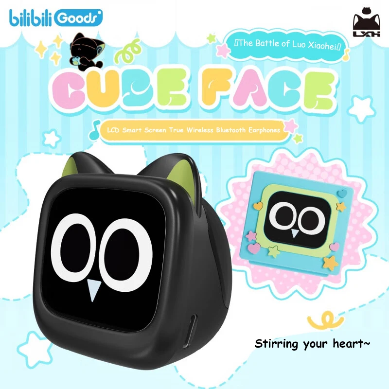 

BilibiliGoods CUBE FACE The Legend of Luo Xiaohei LCD Touch Screen True Wireless Bluetooth Headphones Bluetooth Earphone