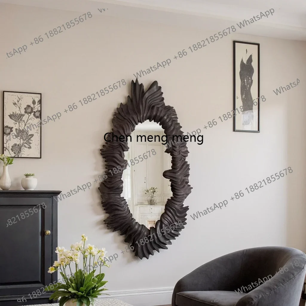 M183 French creative bathroom mirror entrance wall-mounted decorative mirror household special-shaped makeup mirror