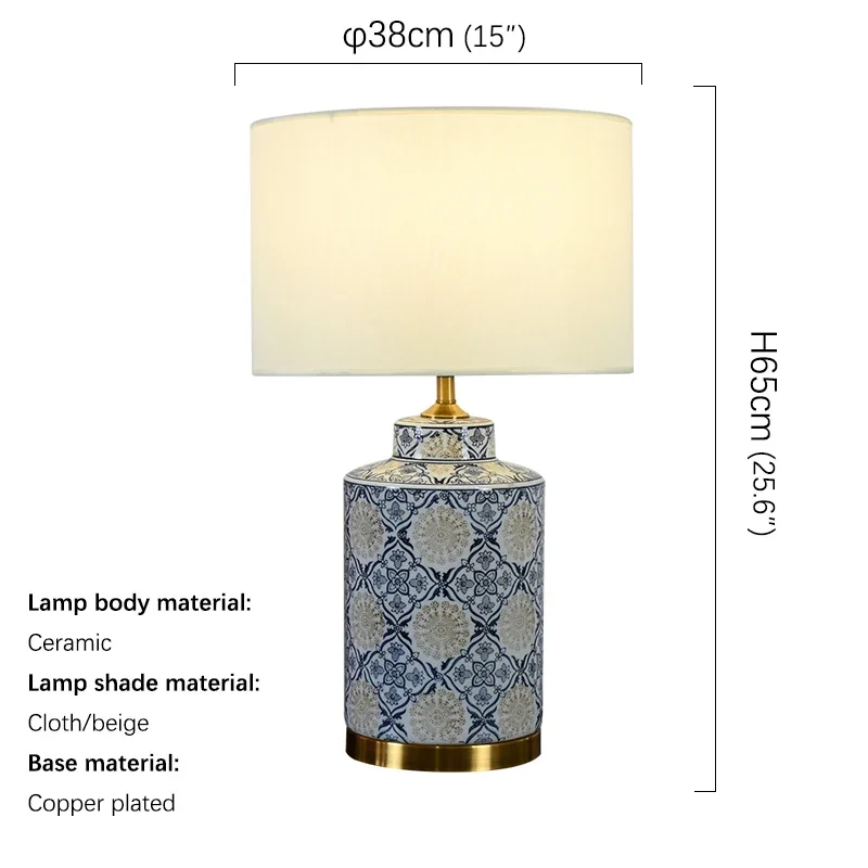 SOURA Contemporary CeramicTable Lamp Creativity Living Room Bedroom Study Hotel Homestay engineering Desk Light