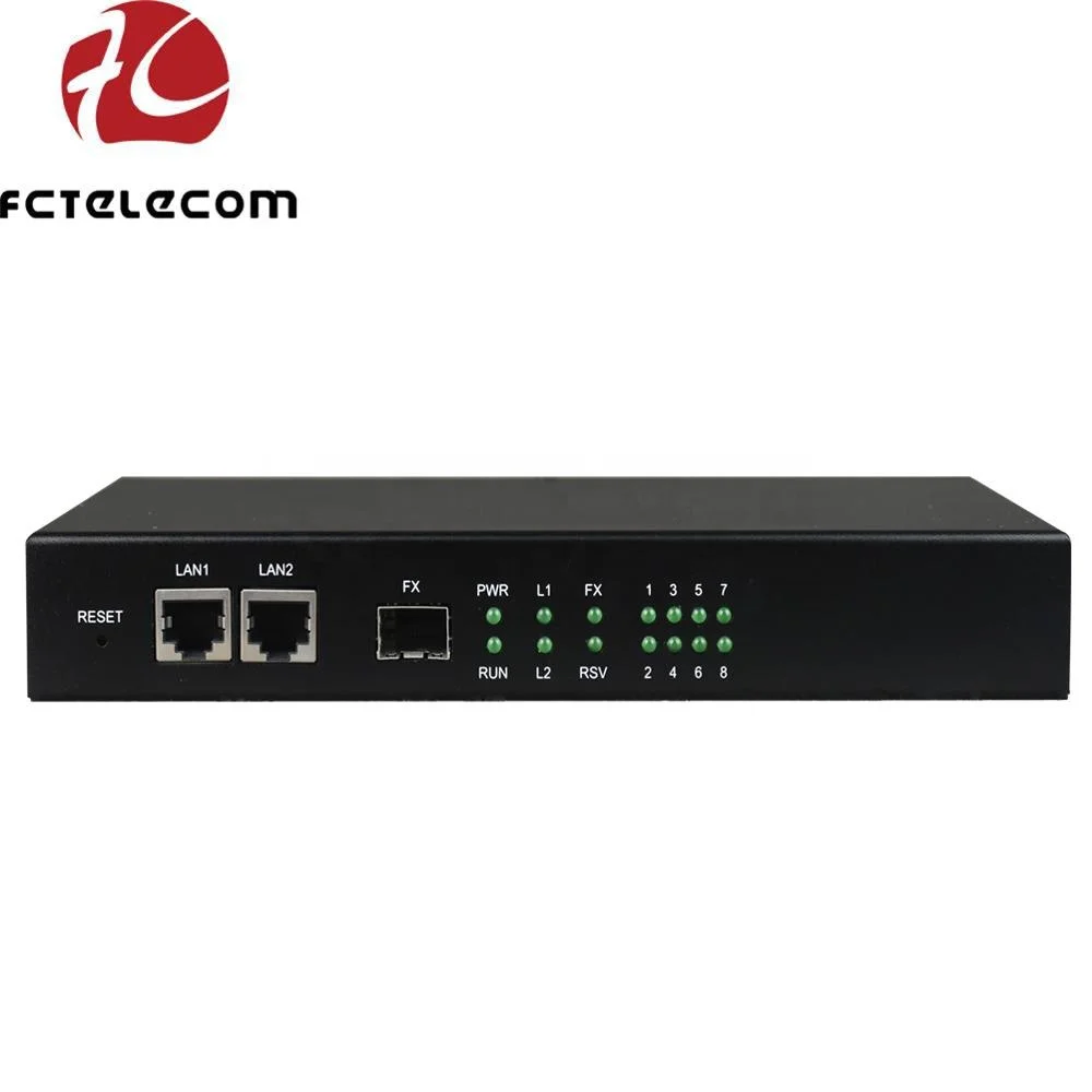 8 Port POTS Voice FXO FXS over IP Ethernet Converter With Management function