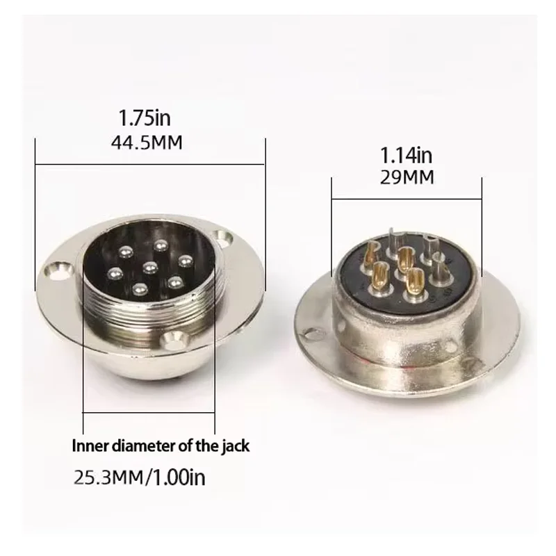 Two welding machine gas welding gun wire feeder 6-core 7-core aviation nylon plug socket connector with seat head
