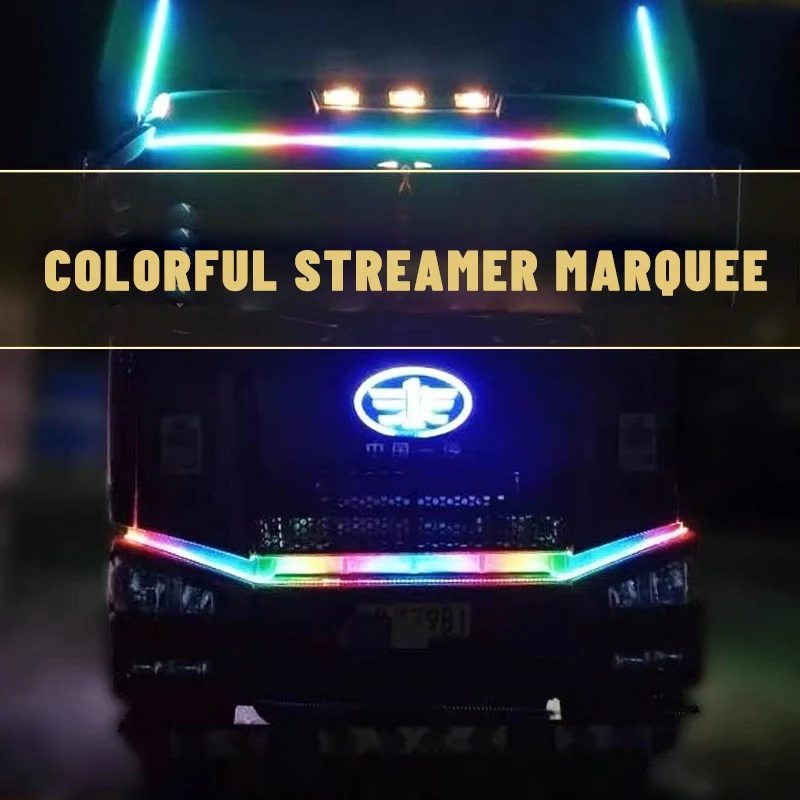 rgb Warning light truck Light Bar Headlight strip Atmosphere Decorative light strip flexibility waterproof car rgb led strip 24v