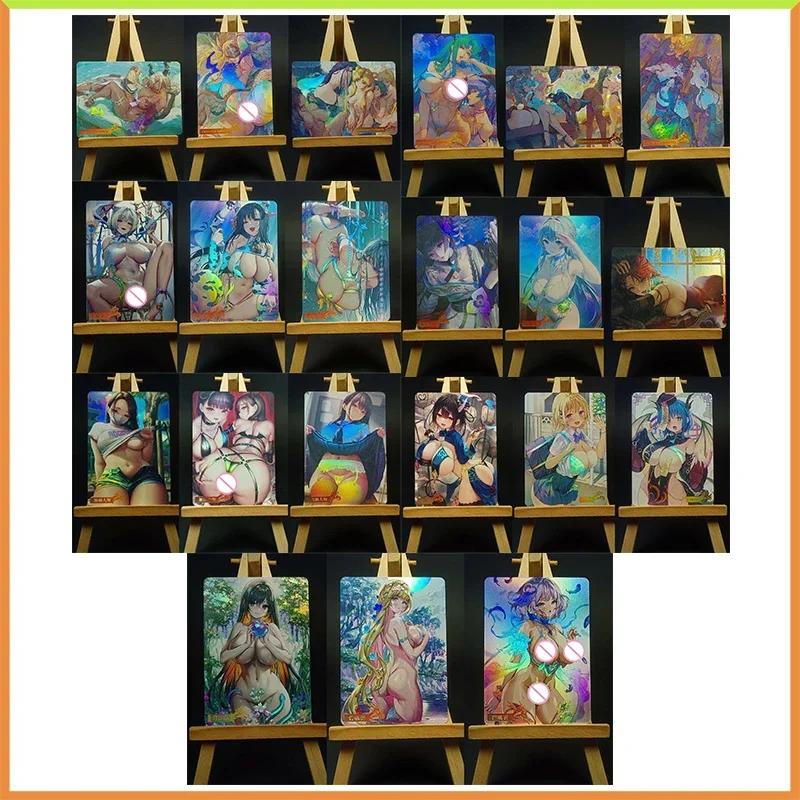 Anime Goddess Story DIY ACG Hu Tao Gotoh Hitori Angewomon Tabletop Games Laser Toys for boys Collectible Cards Birthday Present