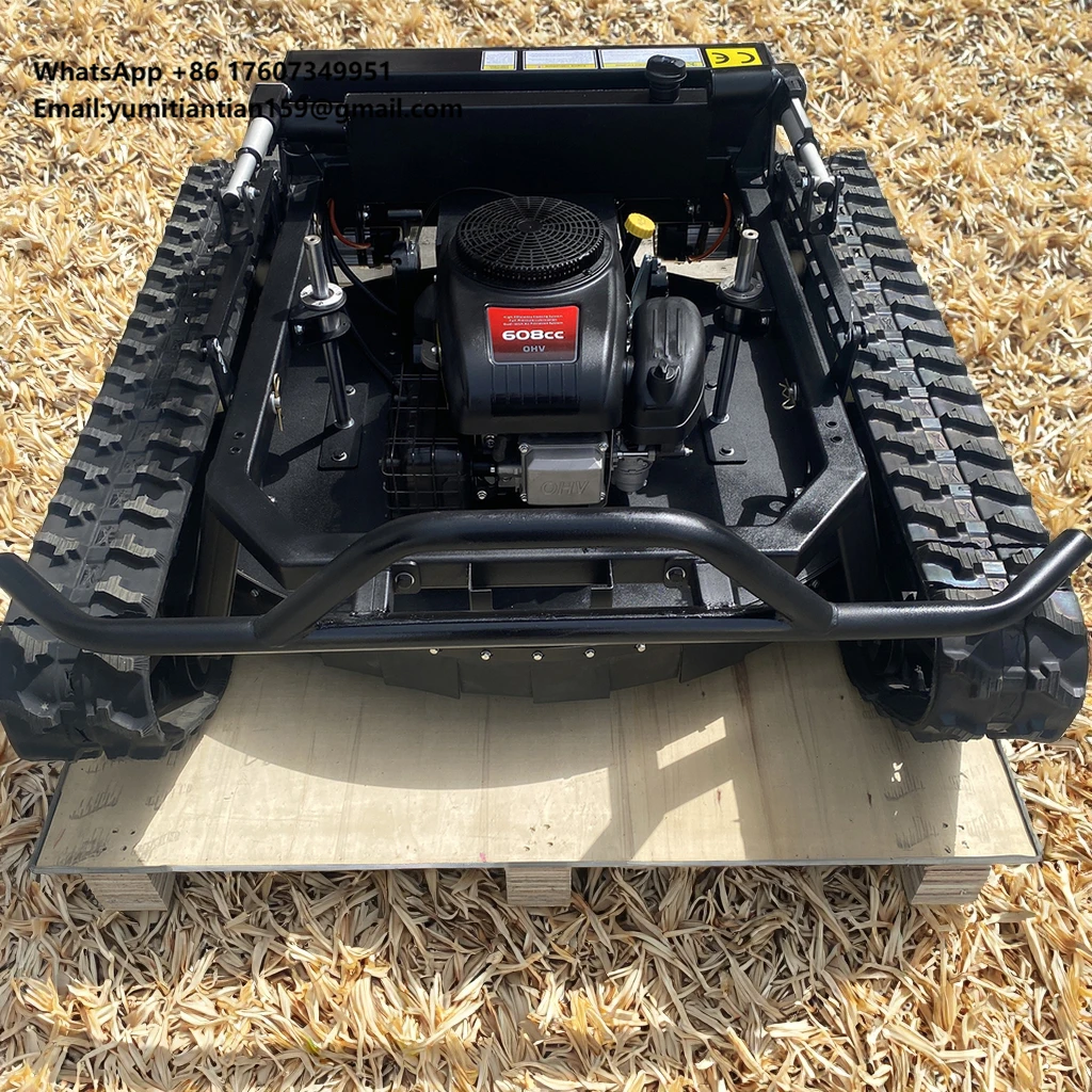 

H-900lh Многофункциональная гусеничная газонокосилка высокой мощности для парковки и лесного озеленения Обрезка фермы Робот для прополки Газонокосилка с дистанционным управлением