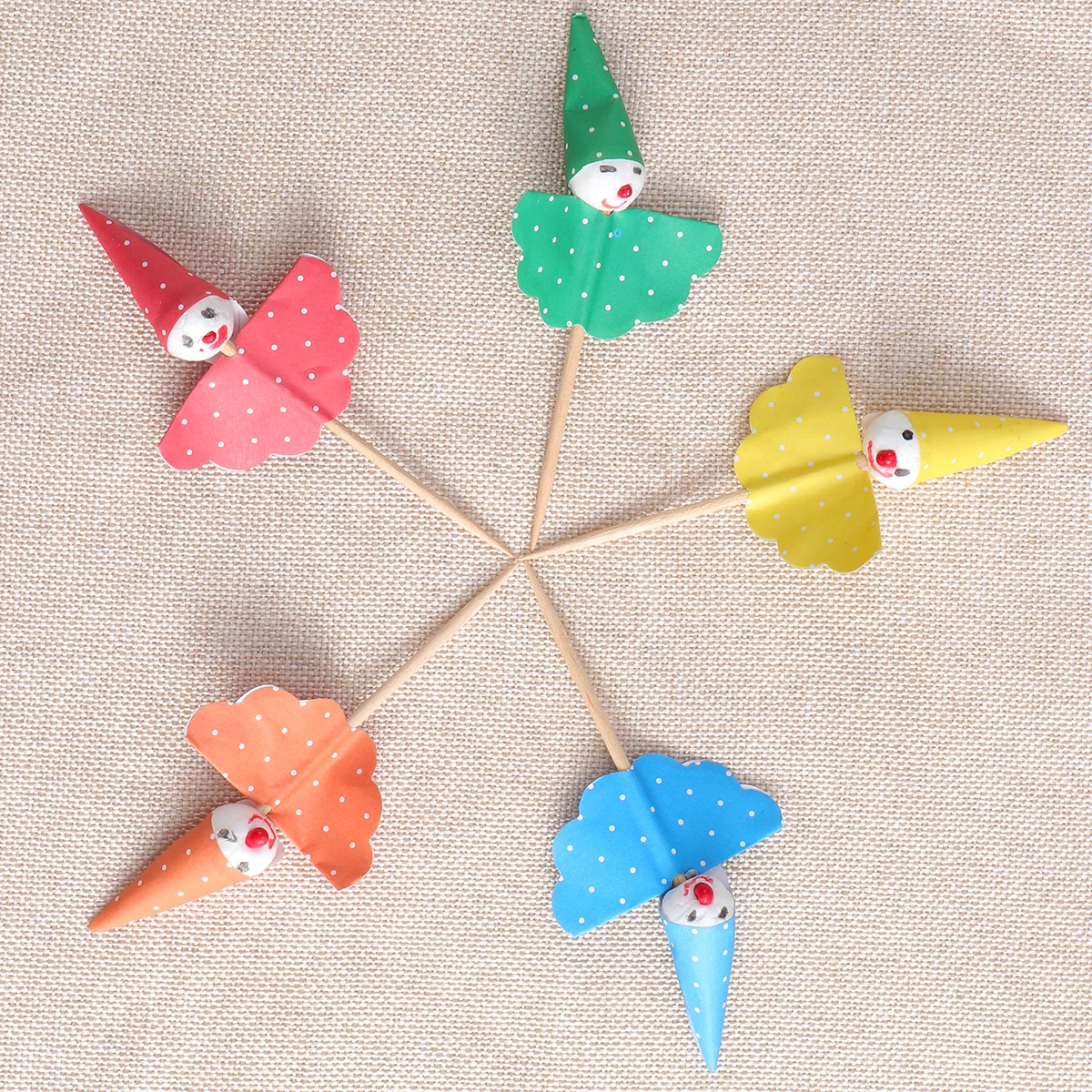 

80 Pcs Cake Decoration Cupcake Topping Stick Unicorn Clown Shape Birthday Party Supplies Wedding Graduation Food Picks