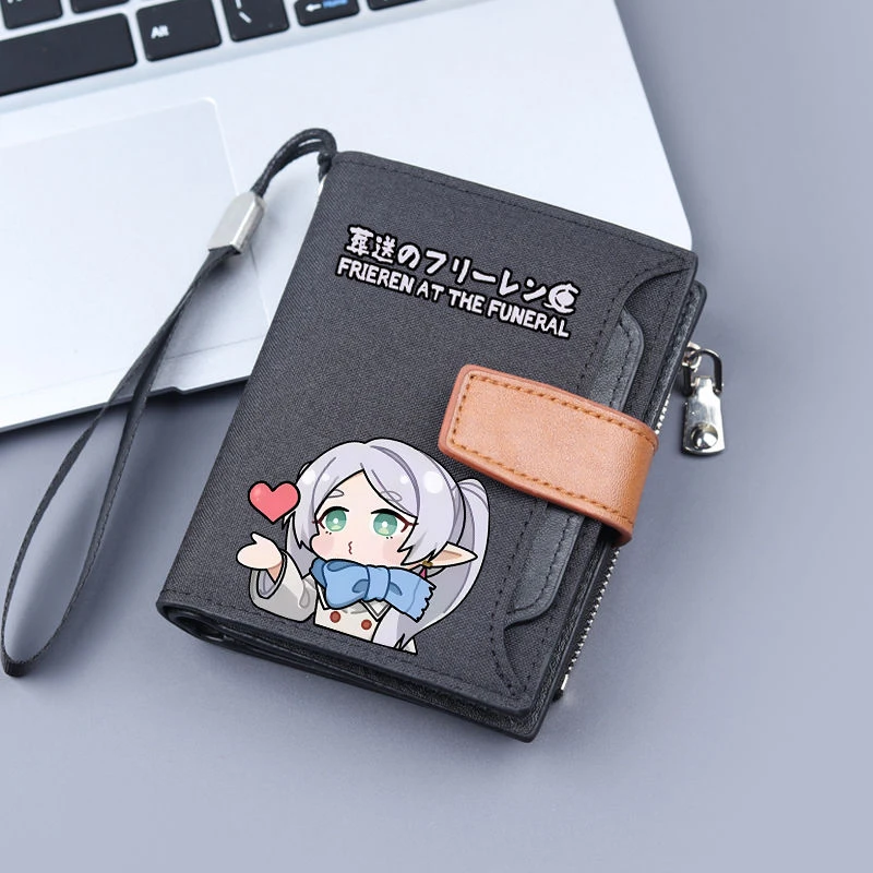 

Anime Frieren Kawaii Wallet Card Holder Coin Purse Backpack Pendant Student Large Capacity Portable Storage Wallets Toys Gift